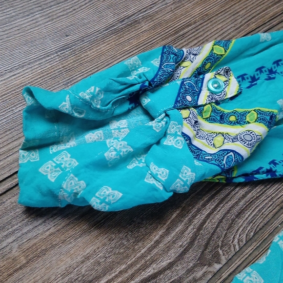 Tribal Boho Aztec Bohemian Print Pattern Flowy V Neck Blouse Top - Picture 13 of 13